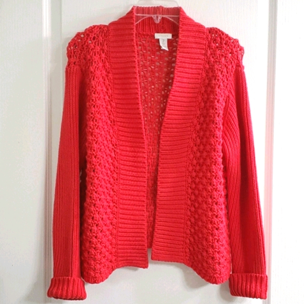 Chicos Pink Knitted Shrug EUC - Picture 1 of 13